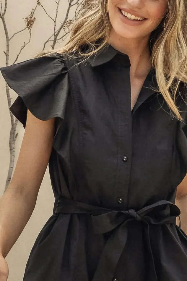 Bohme Dresses Mabel Button Up Dress In Black 8211 FINAL SALE Black 8211 Women Bohme Dresses Mabel Button Up Dress In Black 8211 FINAL SALE Black 8211 Women