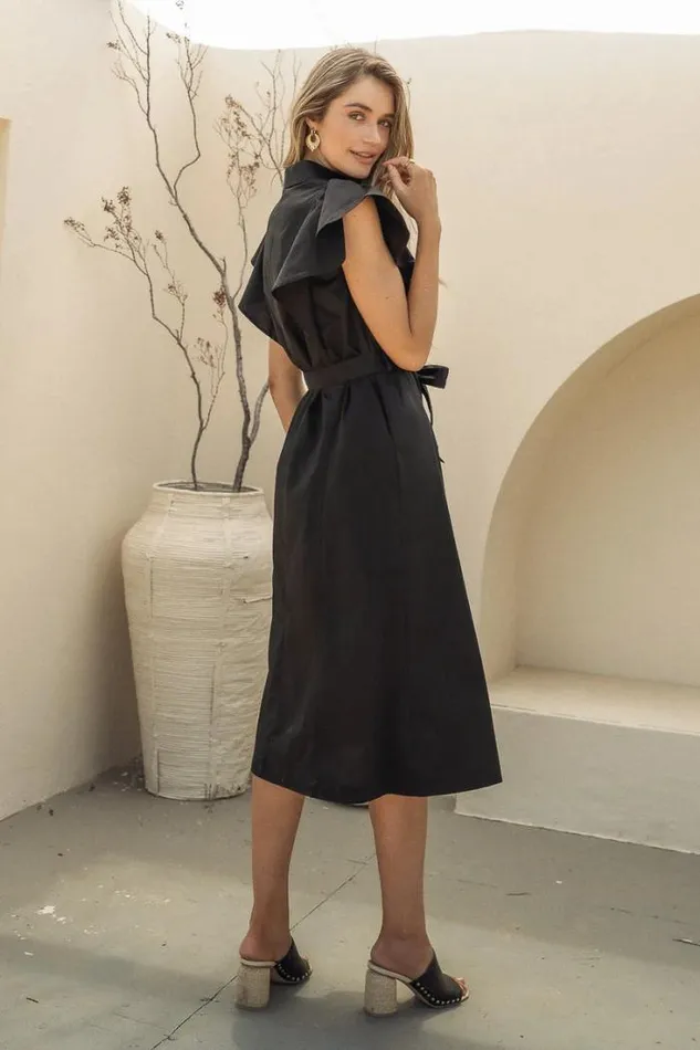 Bohme Dresses Mabel Button Up Dress In Black 8211 FINAL SALE Black 8211 Women Bohme Dresses Mabel Button Up Dress In Black 8211 FINAL SALE Black 8211 Women