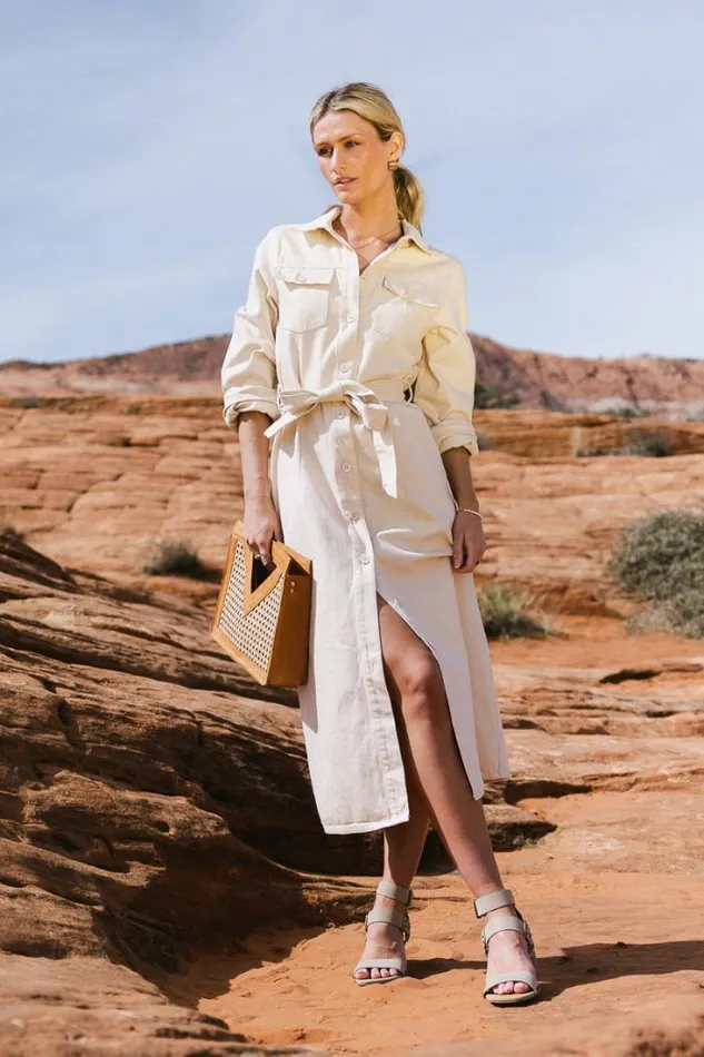 Bohme Dresses Maggie Denim Dress Cream 8211 Women Bohme Dresses Maggie Denim Dress Cream 8211 Women