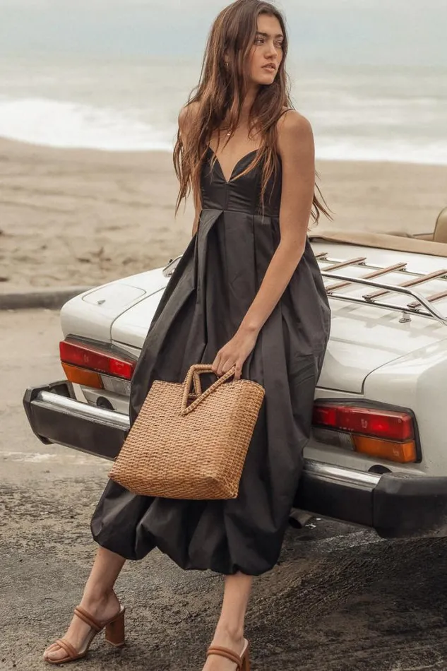 Bohme Dresses Makayla Midi Dress 8211 FINAL SALE Black 8211 Women