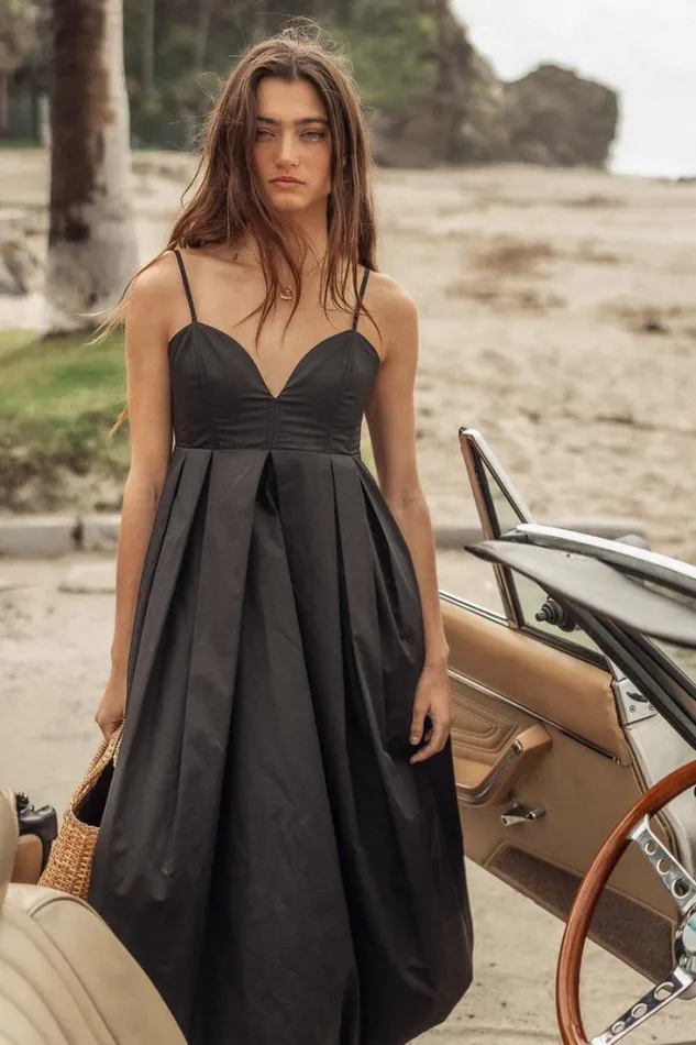 Bohme Dresses Makayla Midi Dress 8211 FINAL SALE Black 8211 Women Bohme Dresses Makayla Midi Dress 8211 FINAL SALE Black 8211 Women