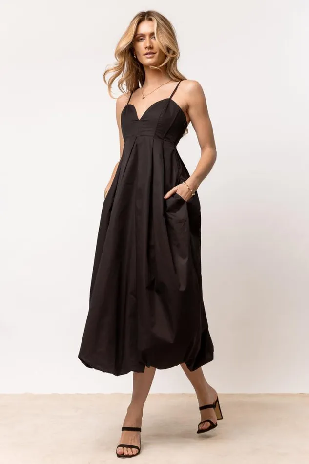 Bohme Dresses Makayla Midi Dress 8211 FINAL SALE Black 8211 Women Bohme Dresses Makayla Midi Dress 8211 FINAL SALE Black 8211 Women