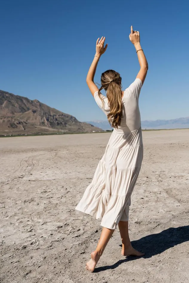 Bohme Dresses McKayla Tiered Dress In Natural 8211 FINAL SALE Natural 8211 Women Bohme Dresses McKayla Tiered Dress In Natural 8211 FINAL SALE Natural 8211 Women