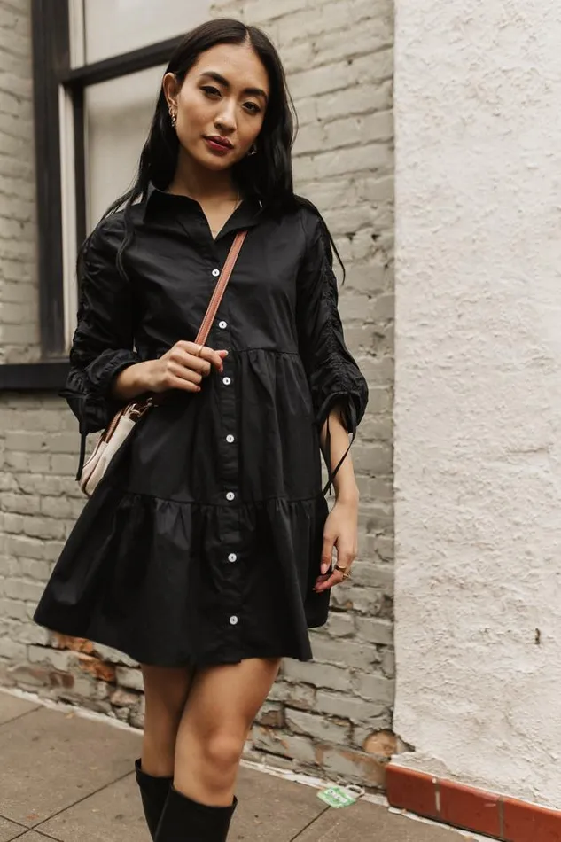 Bohme Dresses Nevada Button Up Dress Black 8211 Women Bohme Dresses Nevada Button Up Dress Black 8211 Women