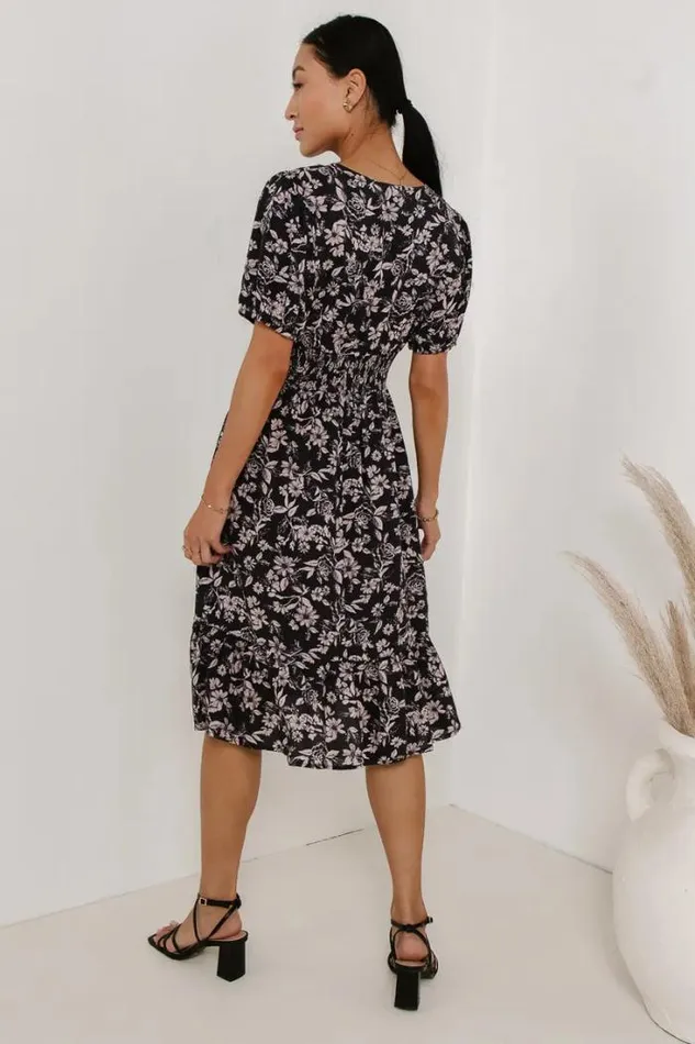 Bohme Dresses Oriana Floral Dress Charcoal 8211 Women Bohme Dresses Oriana Floral Dress Charcoal 8211 Women