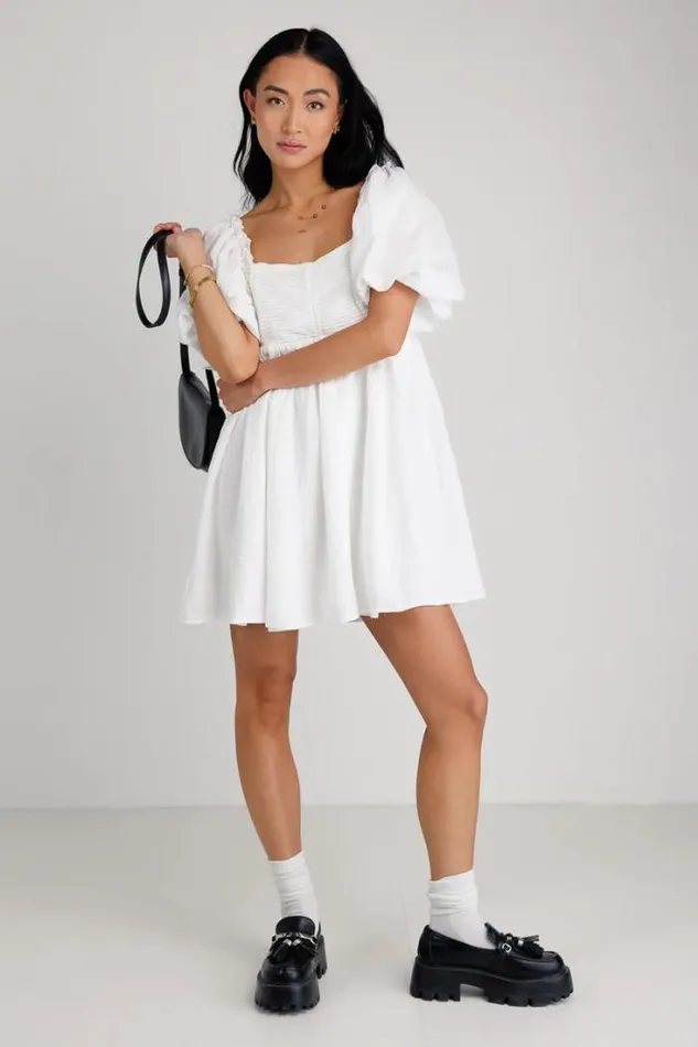 Bohme Dresses Ryann Mini Dress In White White 8211 Women Bohme Dresses Ryann Mini Dress In White White 8211 Women