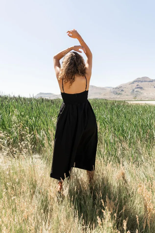 Bohme Dresses Sabine Midi Dress In Black Black 8211 Women Bohme Dresses Sabine Midi Dress In Black Black 8211 Women