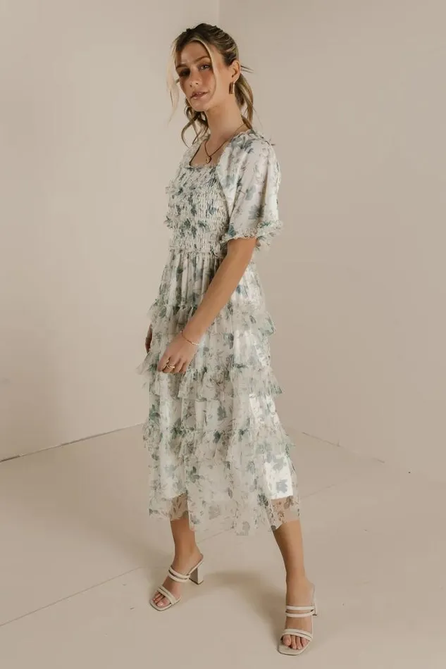Bohme Dresses She Gets The Flowers Midi Dress Cream 8211 Women Bohme Dresses She Gets The Flowers Midi Dress Cream 8211 Women