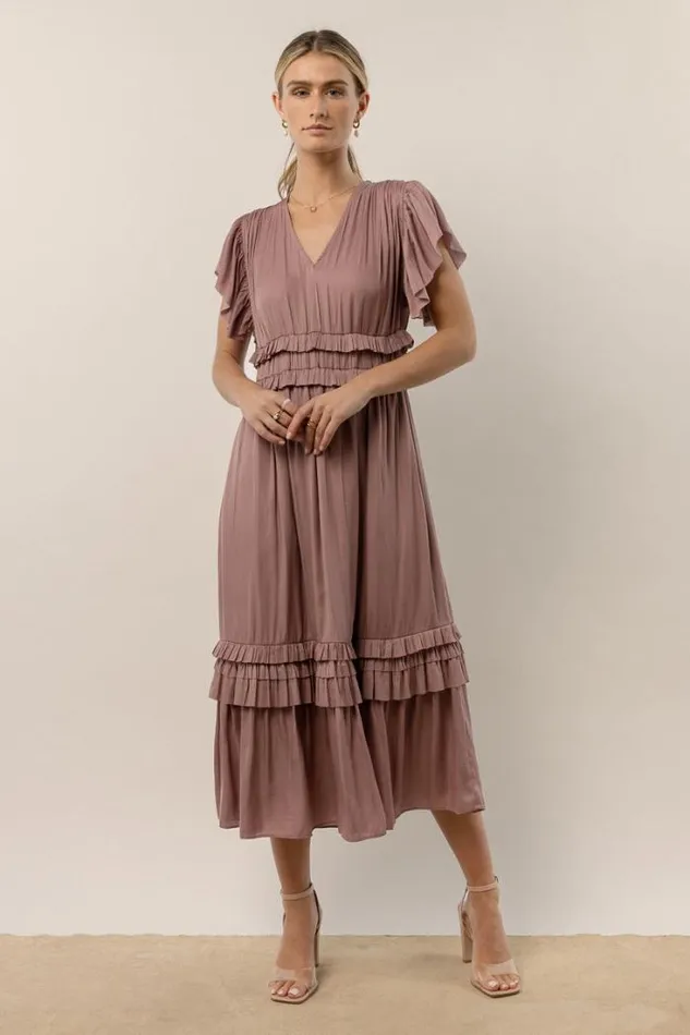 Bohme Dresses Willa Ruffle Dress In Lavender Lavender 8211 Women Bohme Dresses Willa Ruffle Dress In Lavender Lavender 8211 Women