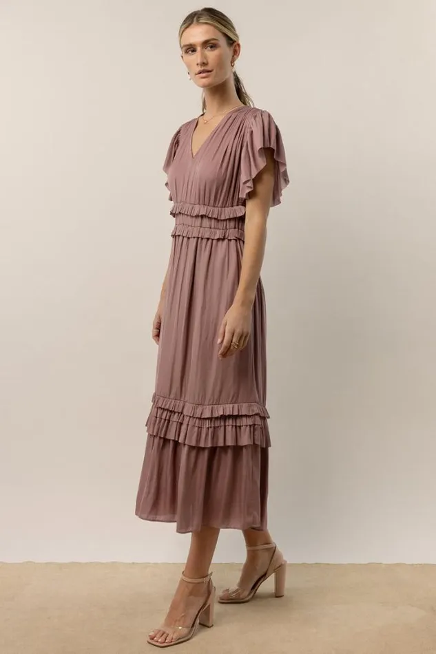 Bohme Dresses Willa Ruffle Dress In Lavender Lavender 8211 Women Bohme Dresses Willa Ruffle Dress In Lavender Lavender 8211 Women