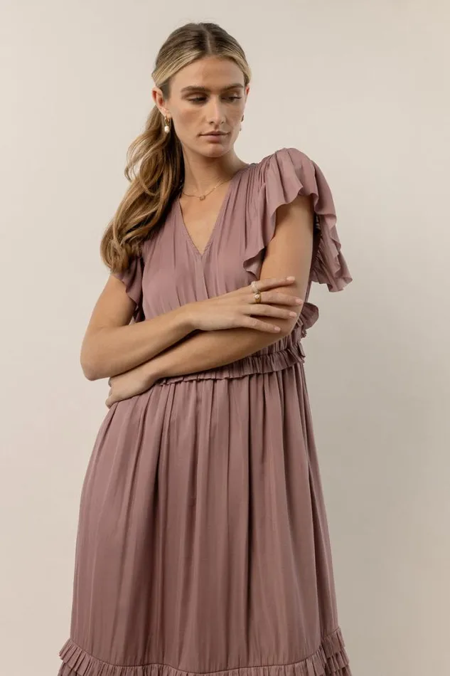 Bohme Dresses Willa Ruffle Dress In Lavender Lavender 8211 Women Bohme Dresses Willa Ruffle Dress In Lavender Lavender 8211 Women