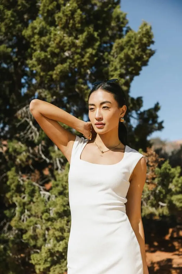 Bohme Dresses Zarela Ribbed Dress In White White 8211 Women Bohme Dresses Zarela Ribbed Dress In White White 8211 Women