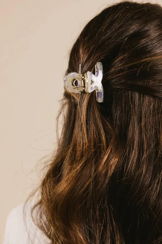 Bohme Hair Accessories Floral Claw Clip In Lavender Lavender 8211 Women