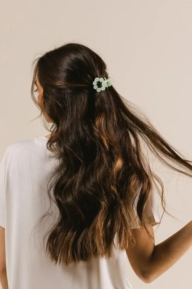 Bohme Hair Accessories Matte Circle Claw Clip In Green Green 8211 Women
