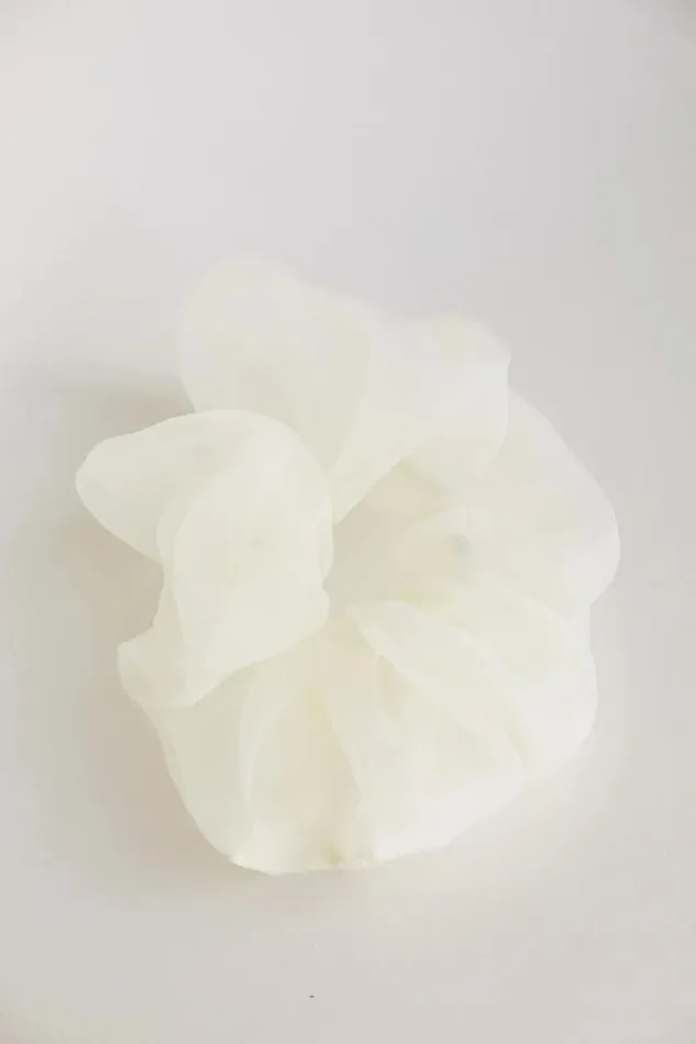 Bohme Hair Accessories Organza Oversized Scrunchie In Ivory Ivory 8211 Women
