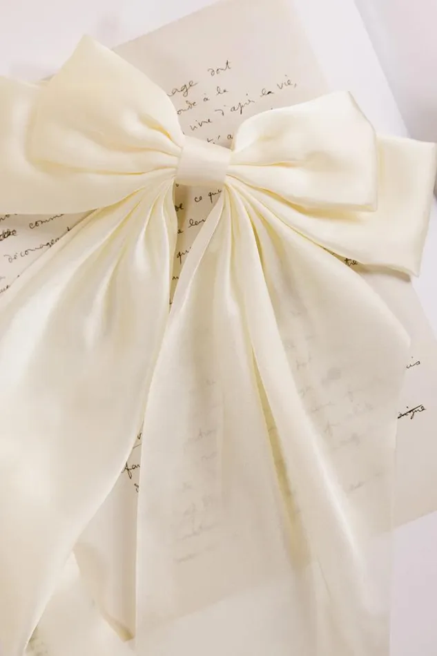 Bohme Hair Accessories Oversized Bow Hair Clip In White White 8211 Women