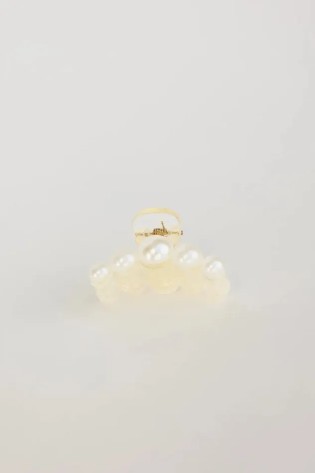 Bohme Hair Accessories Oversized Pearl Claw Clip In Small White 8211 Women