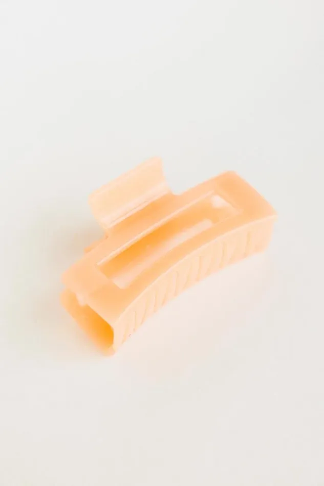 Bohme Hair Accessories Translucent Rectangle Claw Clip In Peach Peach 8211 Women