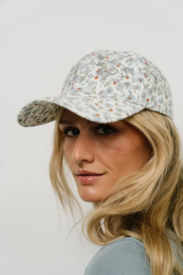 Bohme Hats and Caps Floral Baseball Cap In Blue Blue 8211 Women