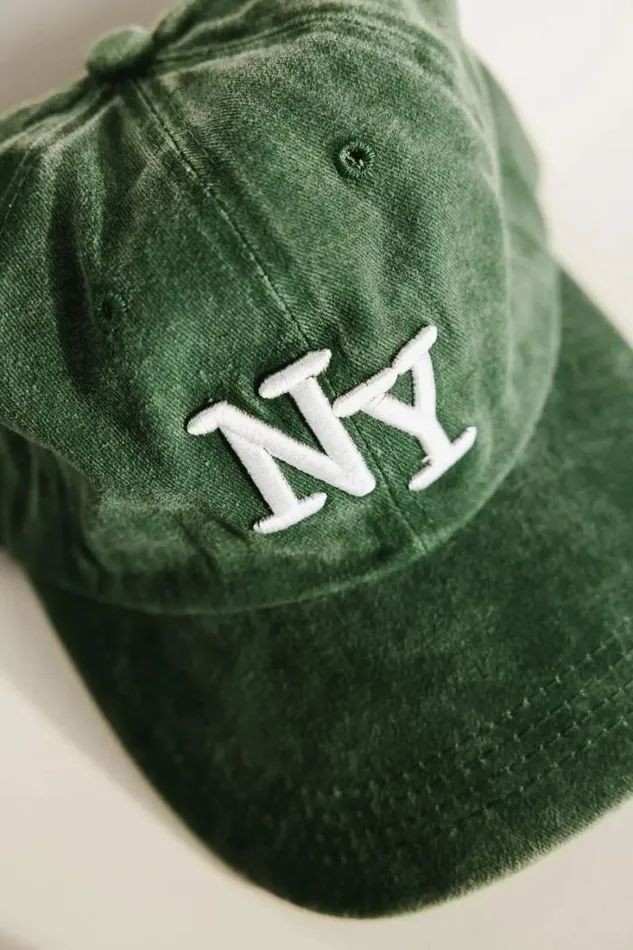 Bohme Hats and Caps NY Baseball Cap In Green Green 8211 Women