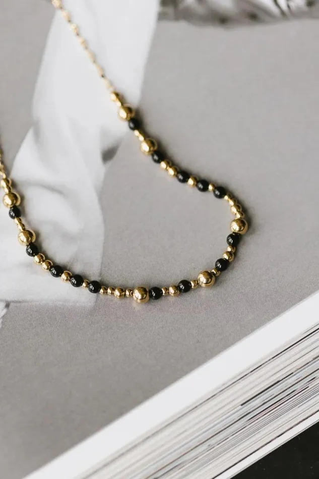 Bohme Jewelry Mckenzie Beaded Necklace Black 8211 Women