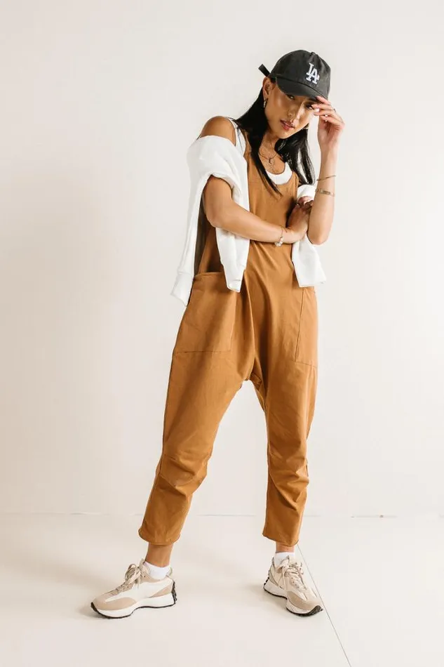 Bohme Jumpsuits and Overalls Don039t Stop Onesie In Brown Brown 8211 Women