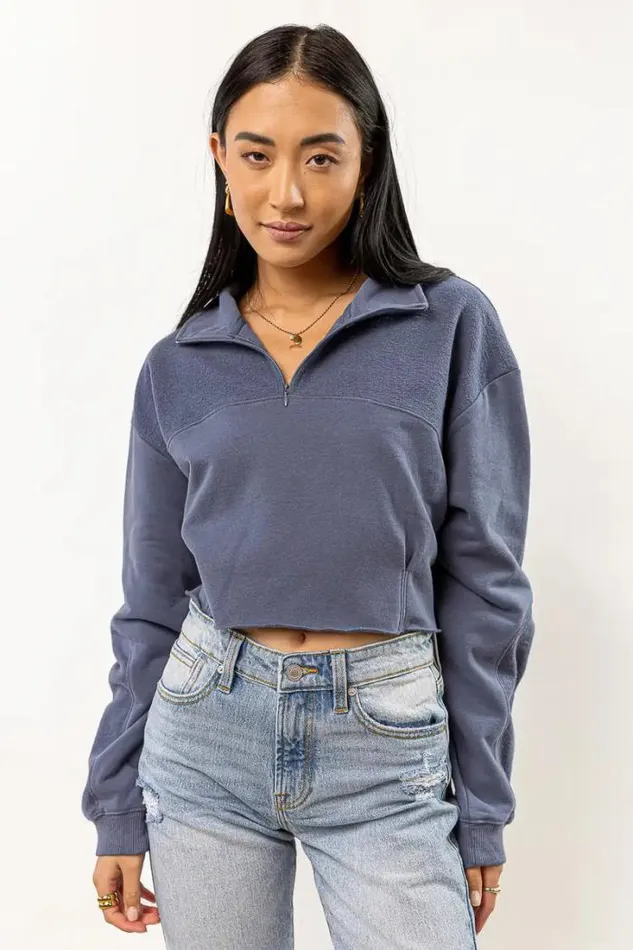 Bohme Loungewear Halston Pullover In Blue 8211 FINAL SALE Blue 8211 Women