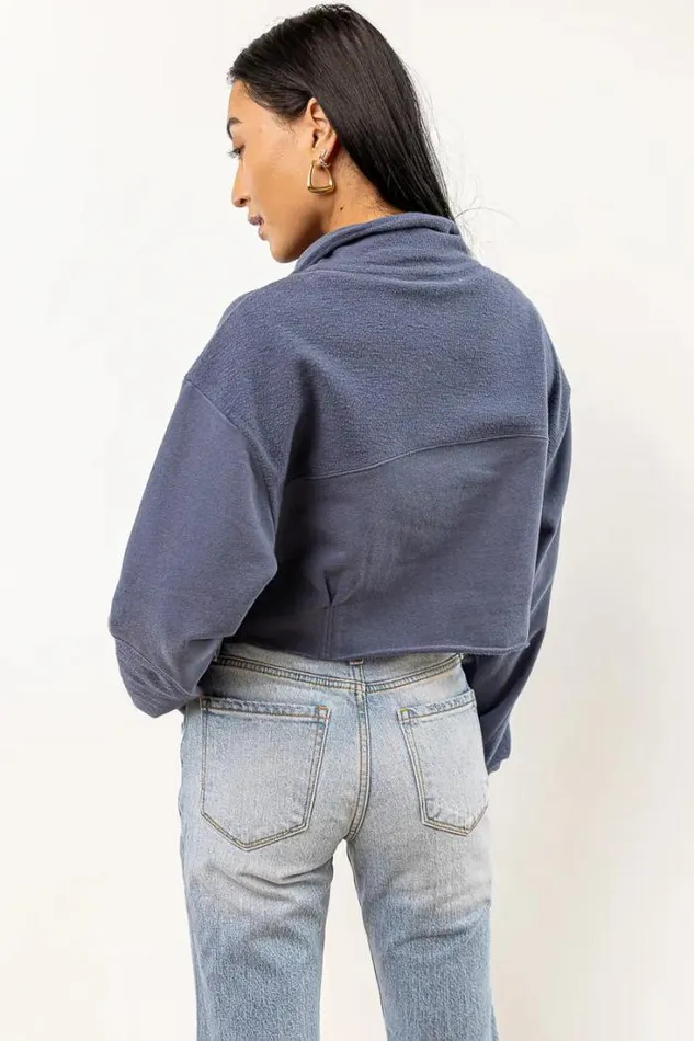 Bohme Loungewear Halston Pullover In Blue 8211 FINAL SALE Blue 8211 Women Bohme Loungewear Halston Pullover In Blue 8211 FINAL SALE Blue 8211 Women