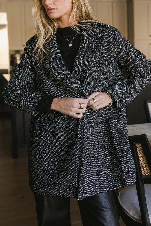 Bohme Outerwear Ava Wool Blend Jacket In Black Black 8211 Women