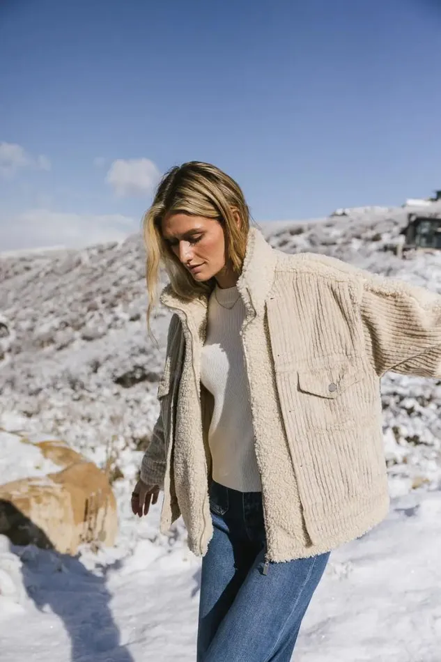 Bohme Outerwear BlankNYC Corduroy Sherpa Jacket Cream 8211 Women Bohme Outerwear BlankNYC Corduroy Sherpa Jacket Cream 8211 Women