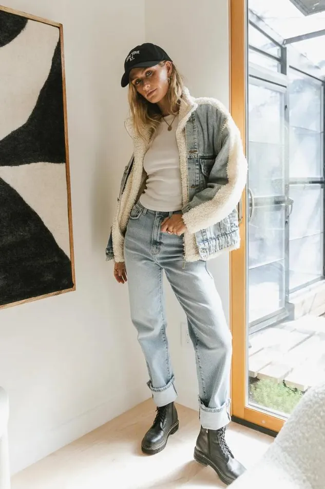 Bohme Outerwear BlankNYC Denim Sherpa Jacket Light Wash 8211 Women Bohme Outerwear BlankNYC Denim Sherpa Jacket Light Wash 8211 Women