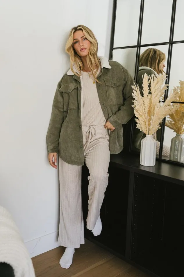 Bohme Outerwear Emilia Corduroy Jacket In Sage 8211 FINAL SALE Sage 8211 Women Bohme Outerwear Emilia Corduroy Jacket In Sage 8211 FINAL SALE Sage 8211 Women