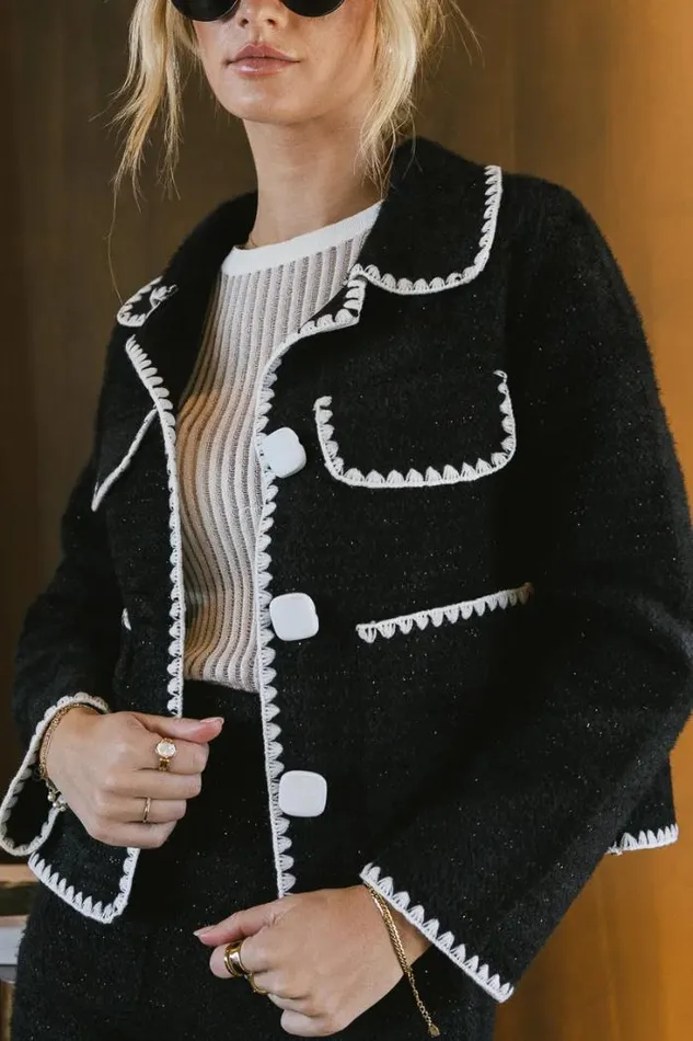 Bohme Outerwear Lola Fuzzy Jacket In Black Black 8211 Women