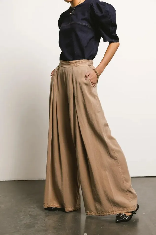 Bohme Pants Katie Wide Leg Pants In Tan Tan 8211 Women