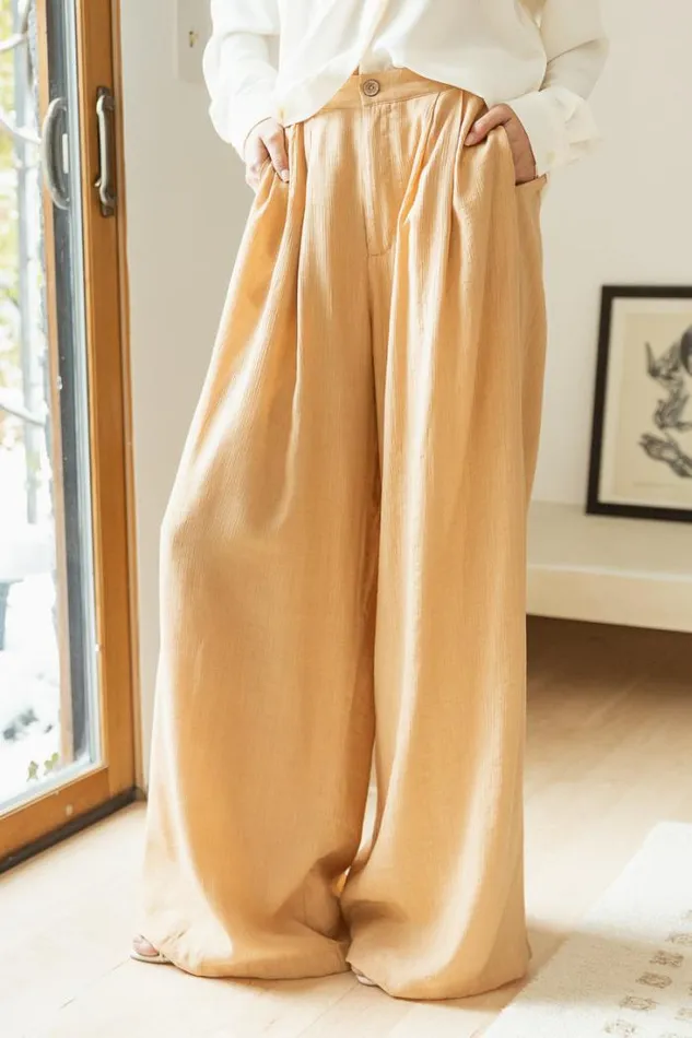 Bohme Pants Nova Wide Leg Pants In Peach Peach 8211 Women