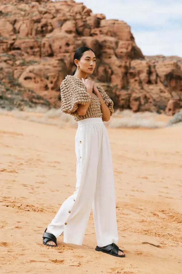 Bohme Pants Rhodes Wide Leg Pants Off White 8211 Women