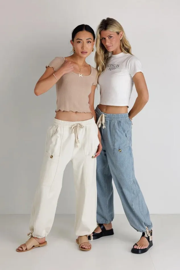 Bohme Pants Robyn Striped Pants In Denim Denim 8211 Women
