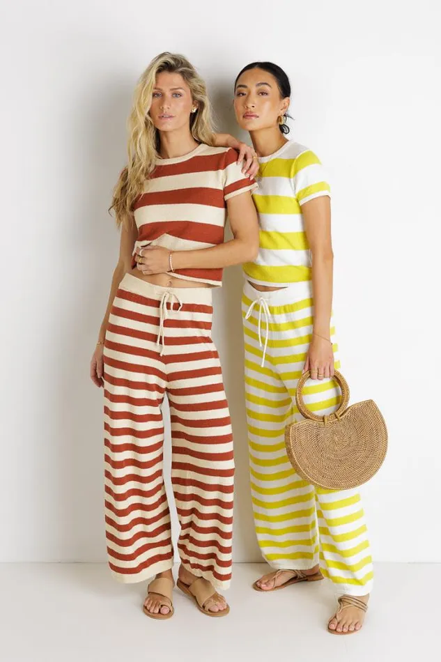 Bohme Sets Charly Striped Pants In Rust Rust 8211 Women Bohme Sets Charly Striped Pants In Rust Rust 8211 Women