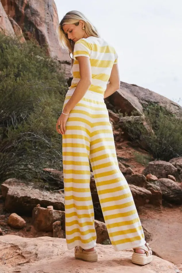 Bohme Sets Charly Striped Pants In Yellow Yellow 8211 Women