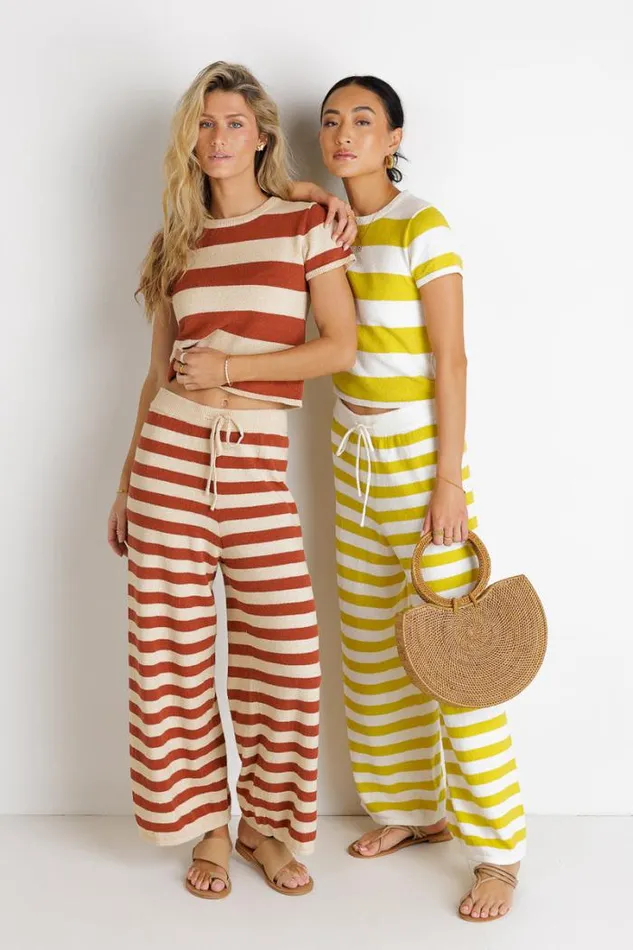 Bohme Sets Charly Striped Pants In Yellow Yellow 8211 Women Bohme Sets Charly Striped Pants In Yellow Yellow 8211 Women