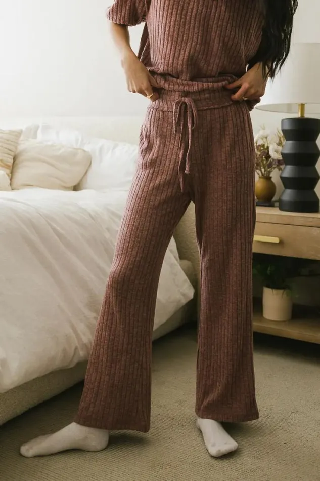Bohme Sets Keiko Ribbed Pants In Mauve 8211 FINAL SALE Mauve 8211 Women Bohme Sets Keiko Ribbed Pants In Mauve 8211 FINAL SALE Mauve 8211 Women
