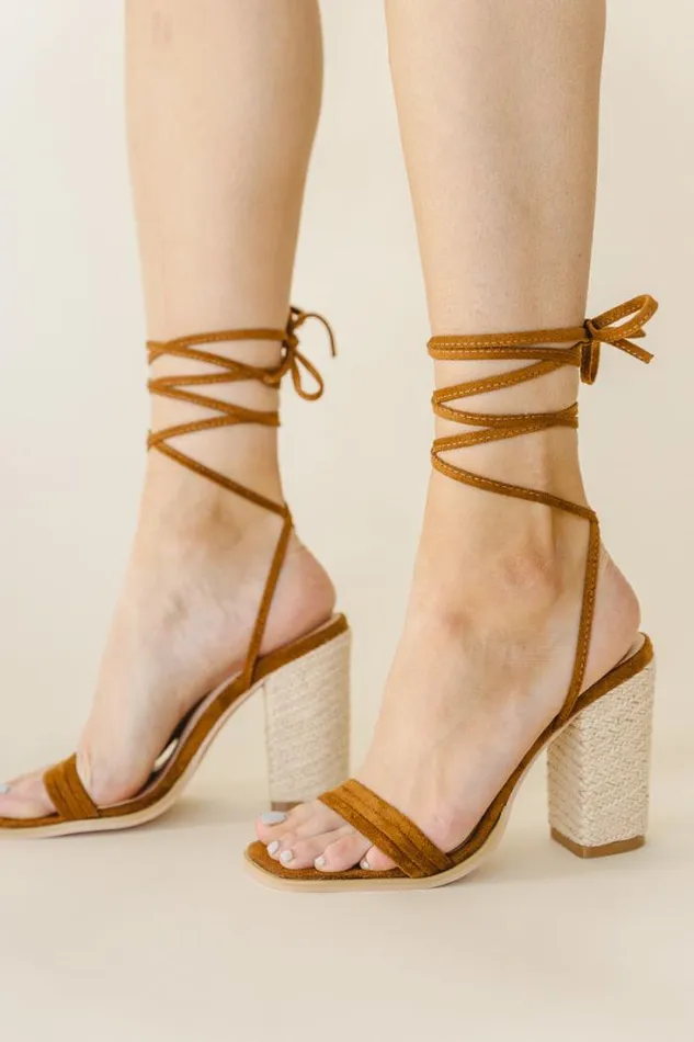 Bohme Shoes Bianca Lace Up Heels In Camel Camel 8211 Women