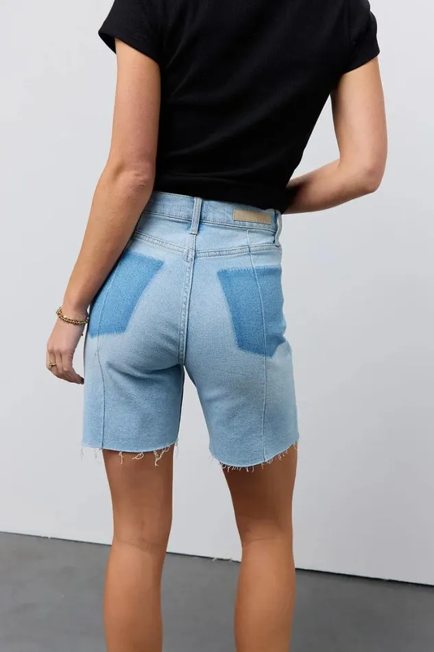 Bohme Shorts Alice Mid Thigh Shorts Light Wash 8211 Women