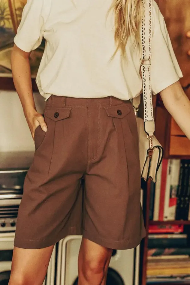 Bohme Shorts Amelia Bermuda Shorts In Brown 8211 FINAL SALE Brown 8211 Women Bohme Shorts Amelia Bermuda Shorts In Brown 8211 FINAL SALE Brown 8211 Women