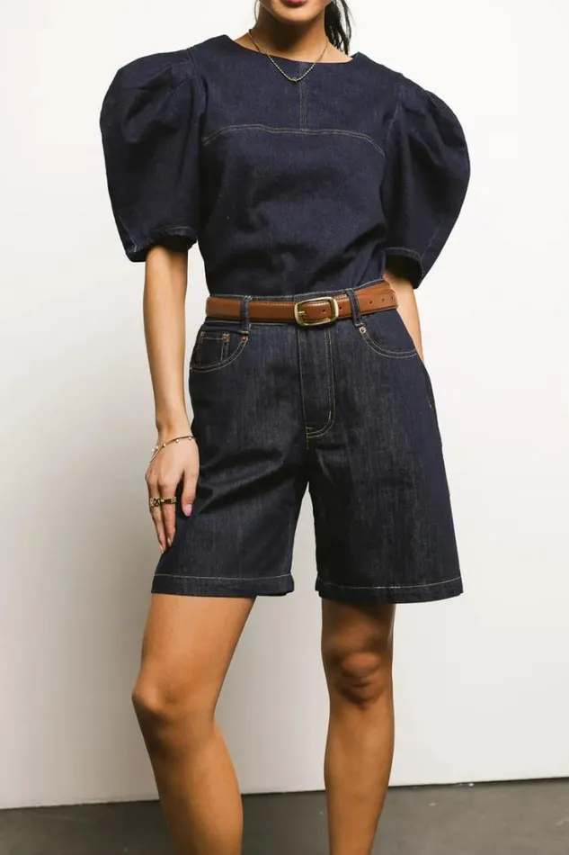 Bohme Shorts Mary Bermuda Shorts Dark Wash 8211 Women Bohme Shorts Mary Bermuda Shorts Dark Wash 8211 Women