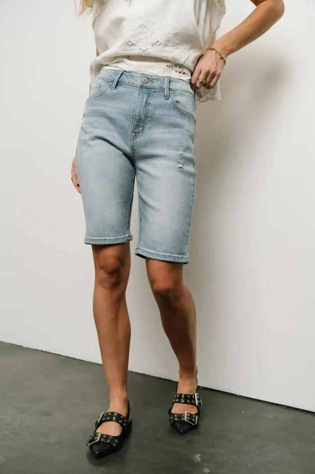 Bohme Shorts Miley Bermuda Shorts In Light Wash Light Wash 8211 Women Bohme Shorts Miley Bermuda Shorts In Light Wash Light Wash 8211 Women