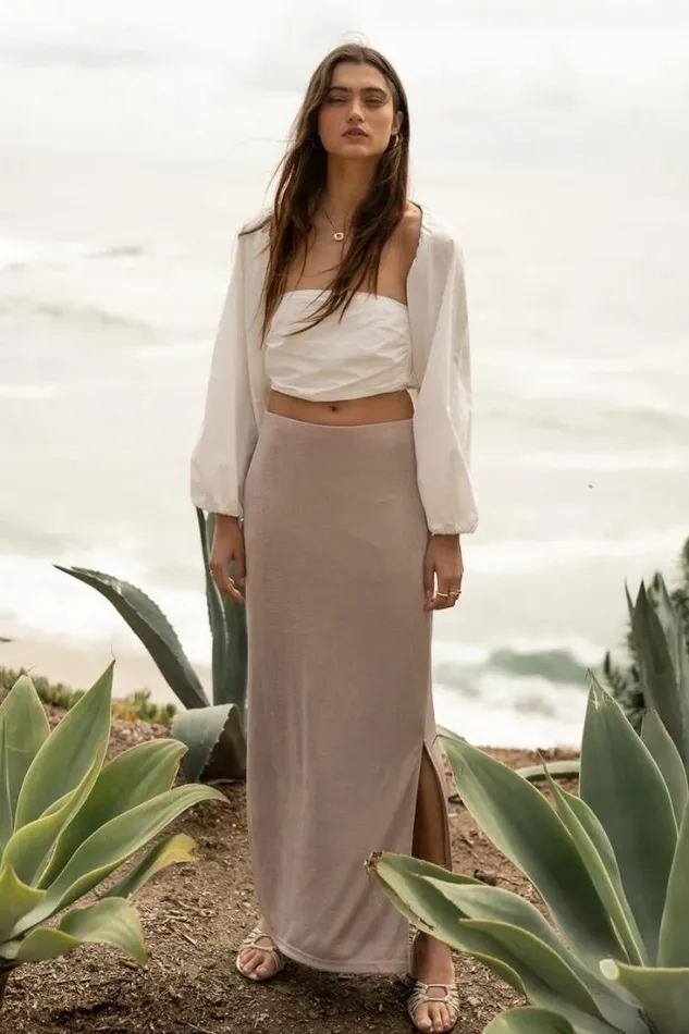 Bohme Skirts Davina Maxi Skirt In Taupe Taupe 8211 Women