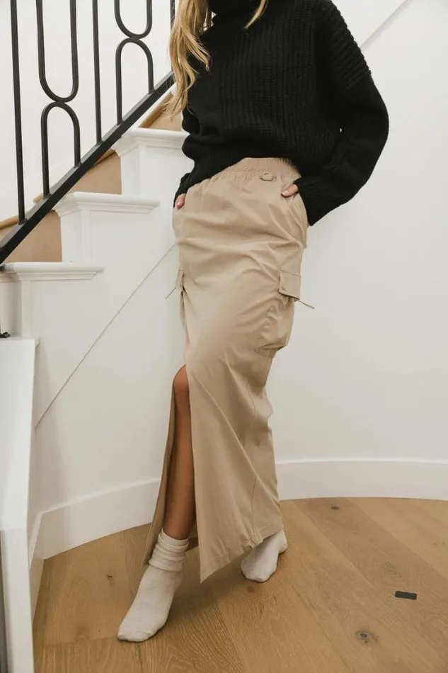Bohme Skirts Ellie Cargo Skirt In Taupe Taupe 8211 Women Bohme Skirts Ellie Cargo Skirt In Taupe Taupe 8211 Women