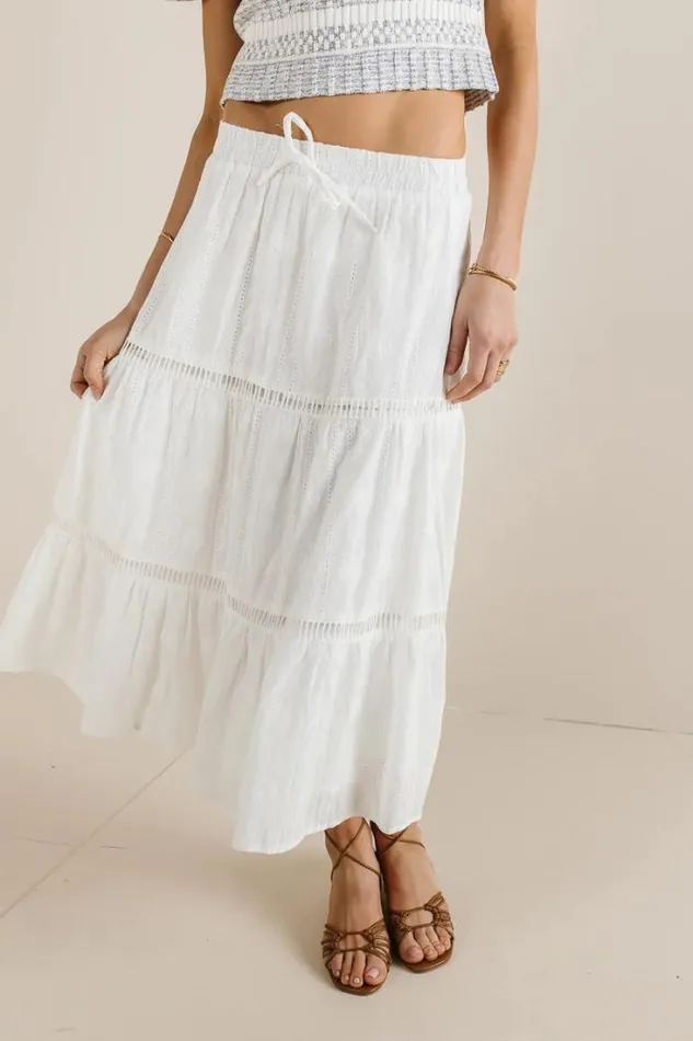 Bohme Skirts Embroidered Eyelet Lace Skirt White 8211 Women Bohme Skirts Embroidered Eyelet Lace Skirt White 8211 Women