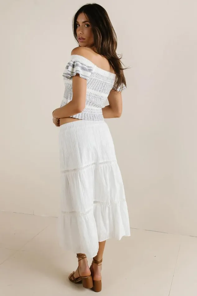 Bohme Skirts Embroidered Eyelet Lace Skirt White 8211 Women Bohme Skirts Embroidered Eyelet Lace Skirt White 8211 Women